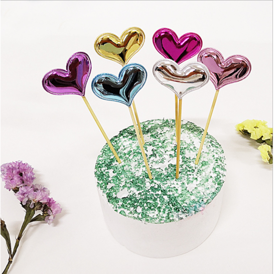Cake Topper Metallic Herz - KN35 -