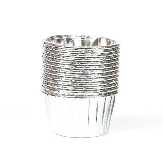 Muffin Förmchen Metallic Silber / Gold / Rose 12 Stück - KN-40 -