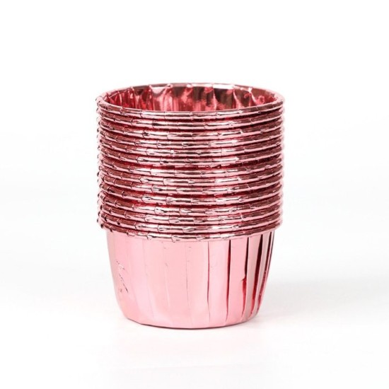 Muffin Förmchen Metallic Silber / Gold / Rose 12 Stück - KN-40 -