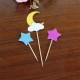 Cake Topper Glitzer Mond mit Sternen - kn48 -