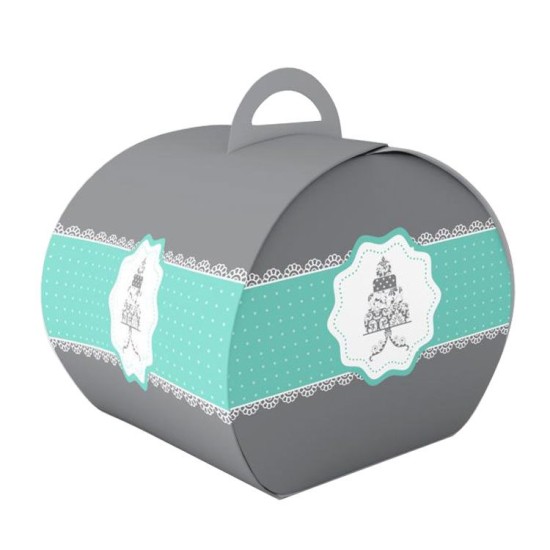 Bombeli Adet Yaş Pasta Kartonu / Adet Yaş Pasta Kutusu 12x12x15 cm 100 Adet - B12M-100 - Mytortenland