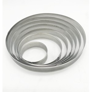 Delikli Dayre seklinde Tart Pişirme Çemberi / Tart Kalıbı 8'li Set 