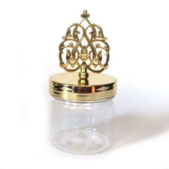 Plastik Box Rund Silber / Gold 10 stück - AG001 -