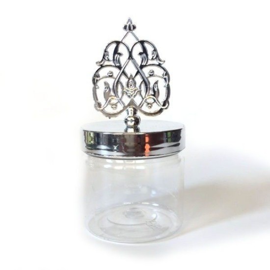 Plastik Box Rund Silber / Gold 10 stück - AG001 -