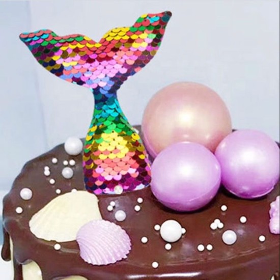Cake Topper Glitzer Mermaid Flosse - kn47 -