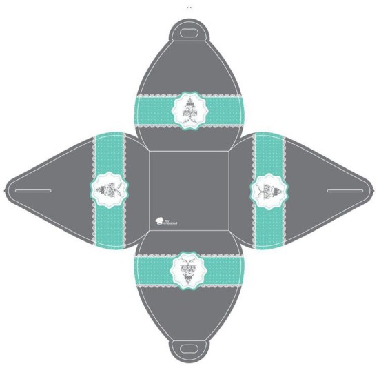 Bombeli Adet Yaş Pasta Kartonu / Adet Yaş Pasta Kutusu 12x12x15 cm 100 Adet - B12M-100 - Mytortenland