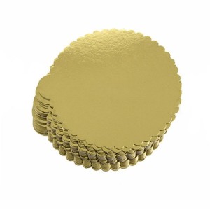 Pasta Altlığı / Pasta Mendili / Yaş Pasta Sunum / Altın Renkte 18 cm Yuvarlak 50 adet