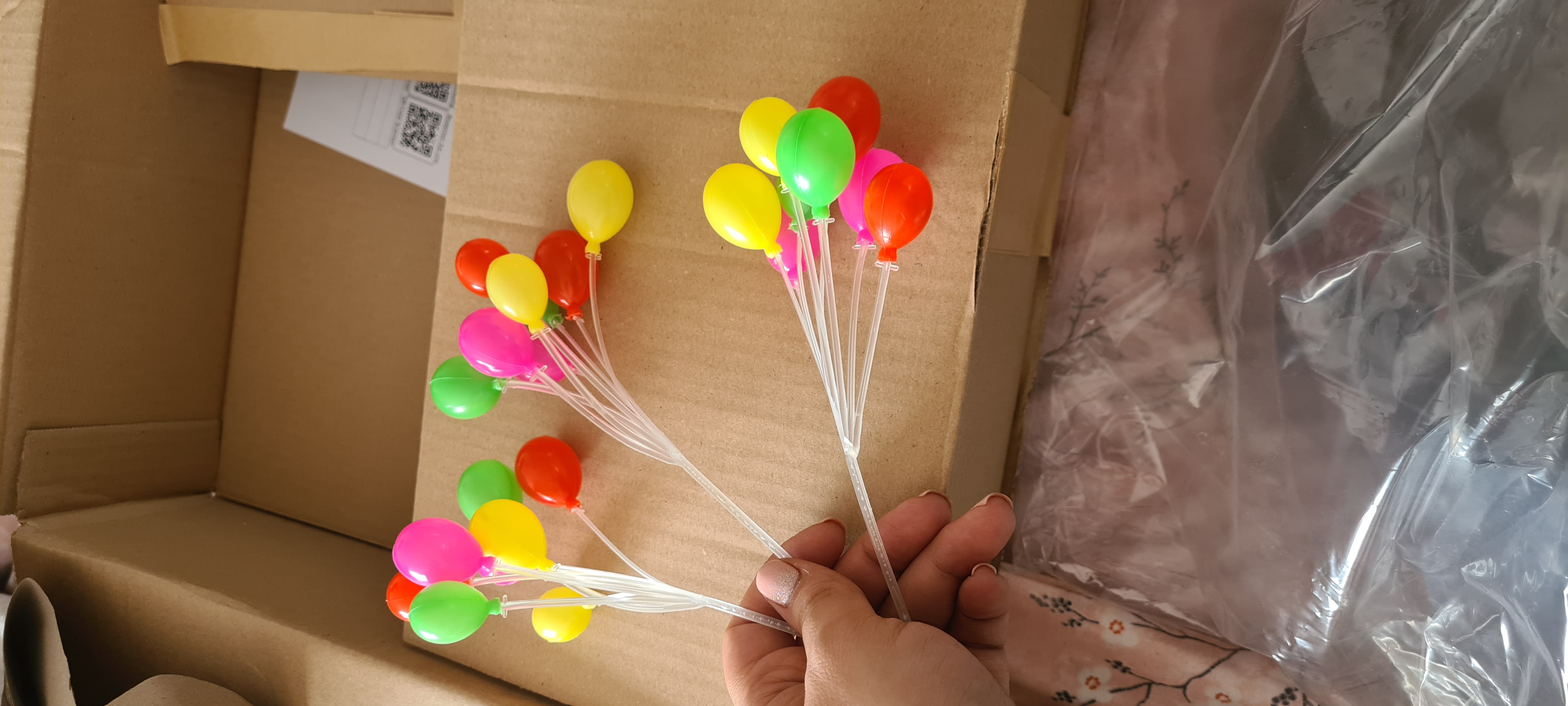 Deko Ballons für Torte Bunt