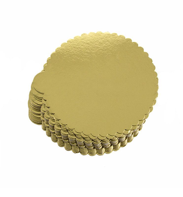 Pasta Altlığı / Pasta Mendili / Yaş Pasta Sunum / Altın Renkte 24 cm Yuvarlak 50 adet